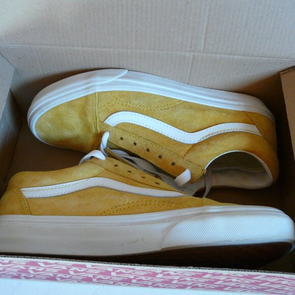 Share Vans Old Skool Warp Shoes Size Mens 5.5 Womens 7 Mustard Low Top Lace Up - - Picture 10 of 11